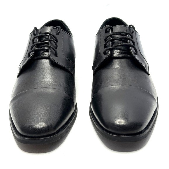 Alfani Men\'s Jovann Genuine Leather Lace Up Dress Shoes Black Size 7.5M NWT/BOX
